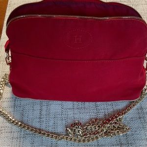 Hermes Bolide pouch with chain